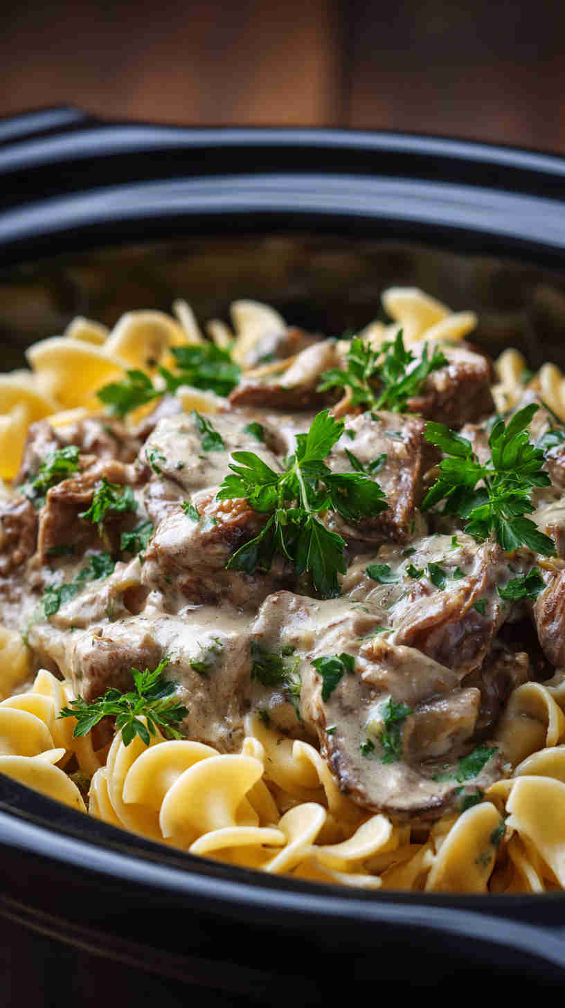 Crockpot Beef Stroganoff