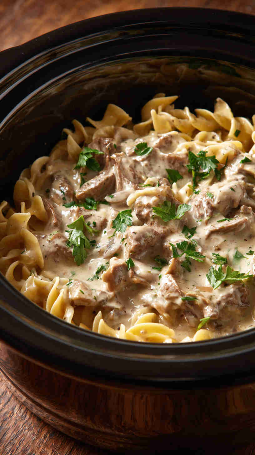 Crockpot Beef Stroganoff