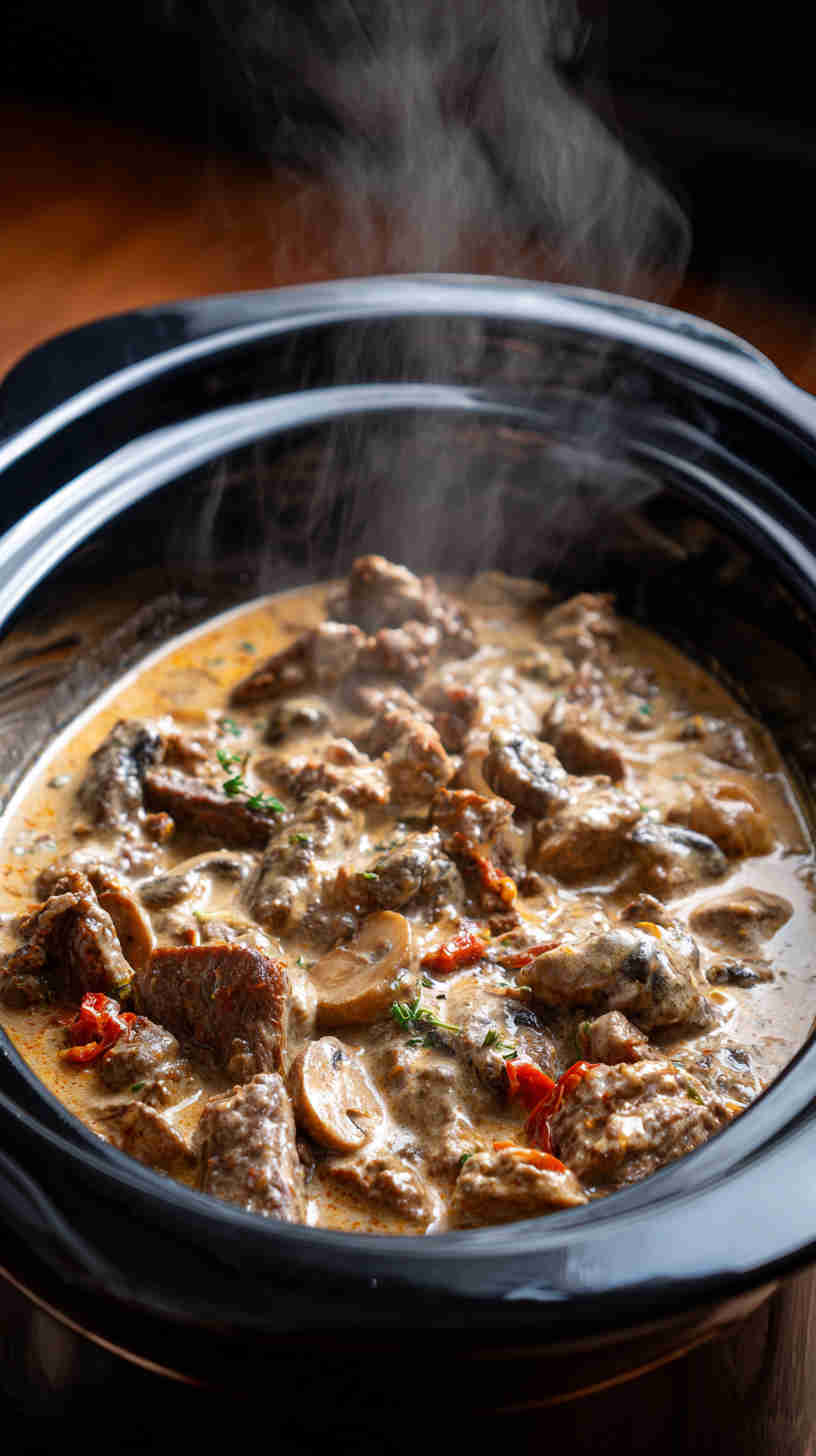 Crockpot Beef Stroganoff