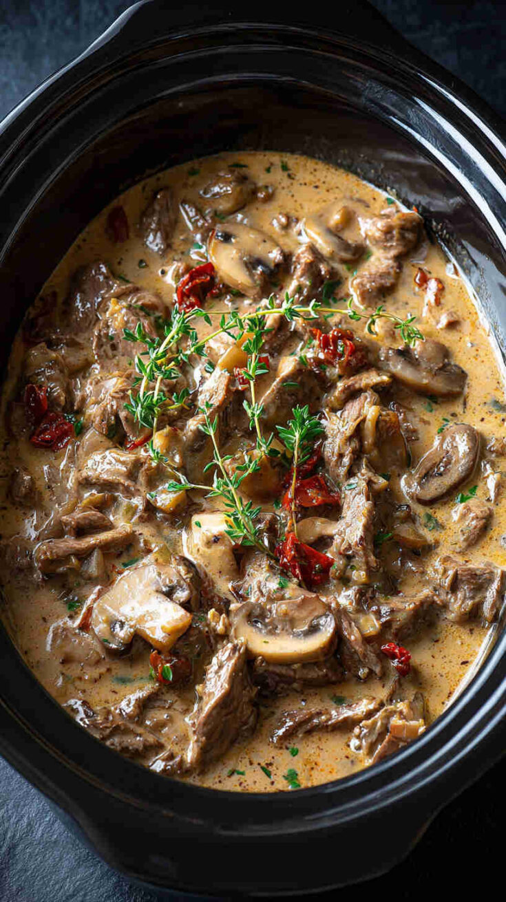 Crockpot Beef Stroganoff