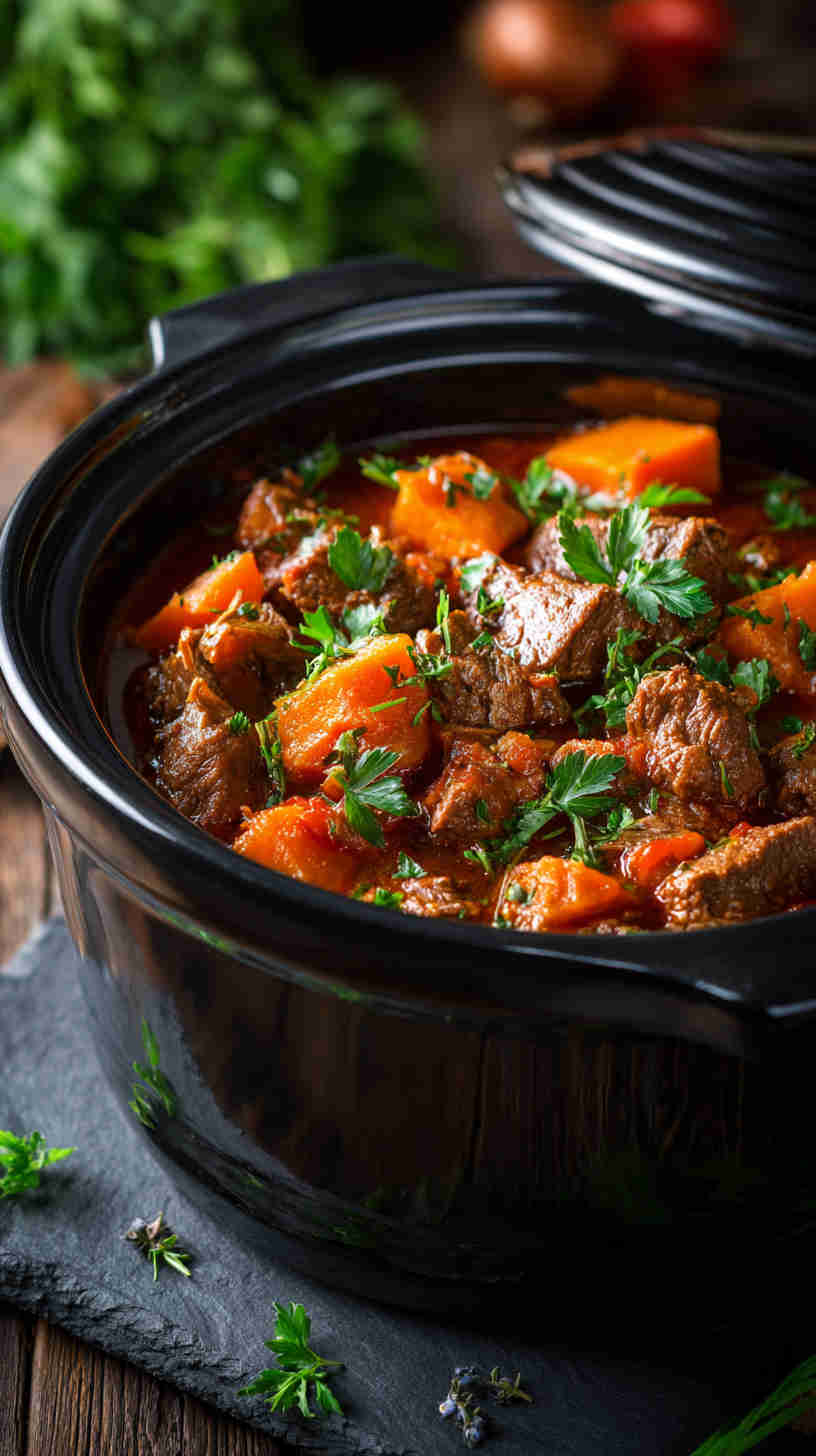 Crockpot Beef and Sweet Potato Stew