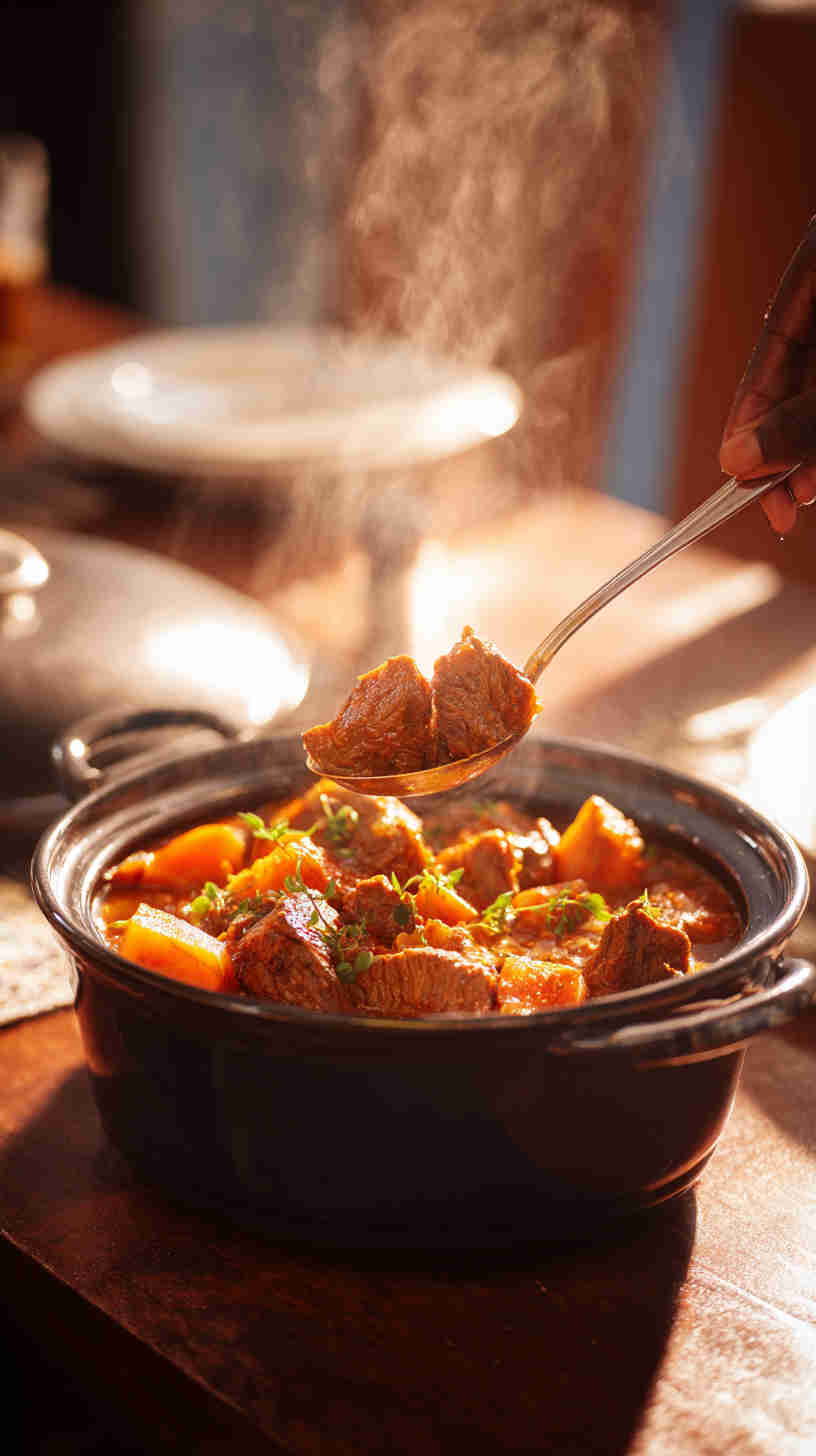 Crockpot Beef and Sweet Potato Stew