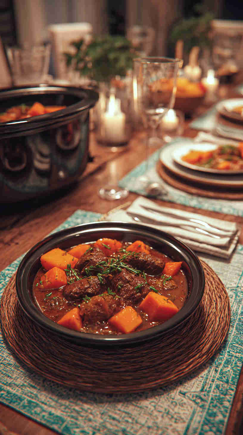 Crockpot Beef and Sweet Potato Stew