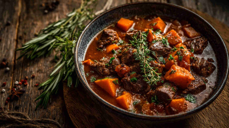 Crockpot Beef and Sweet Potato Stew