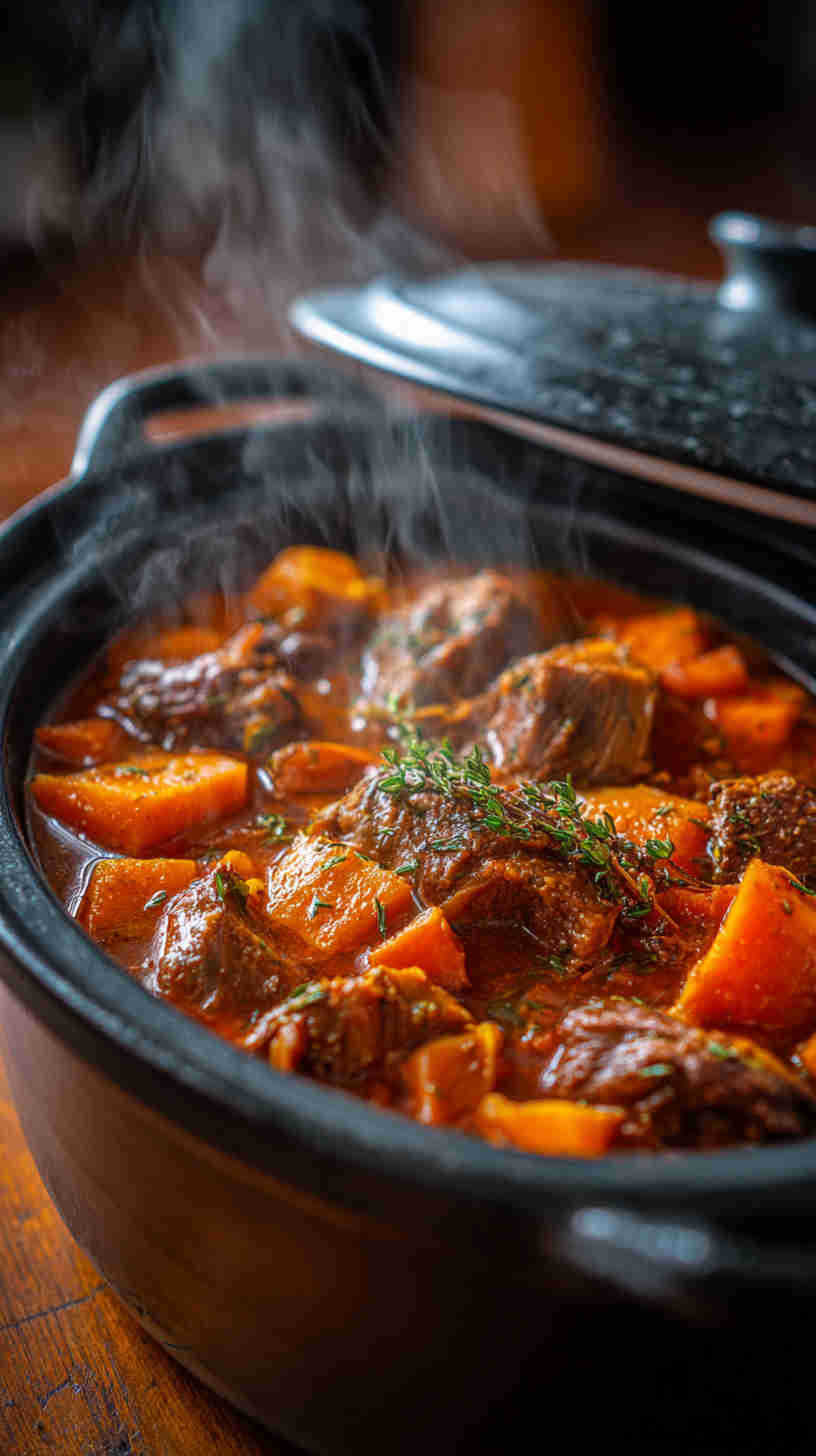 Crockpot Beef and Sweet Potato Stew