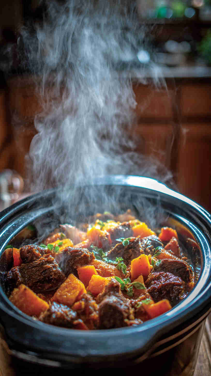 Crockpot Beef and Sweet Potato Stew