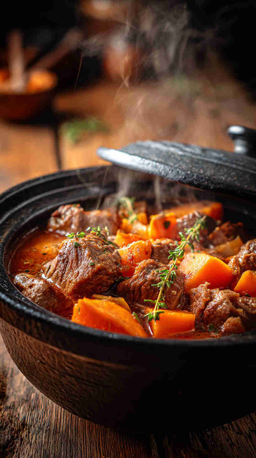 Crockpot Beef and Sweet Potato Stew