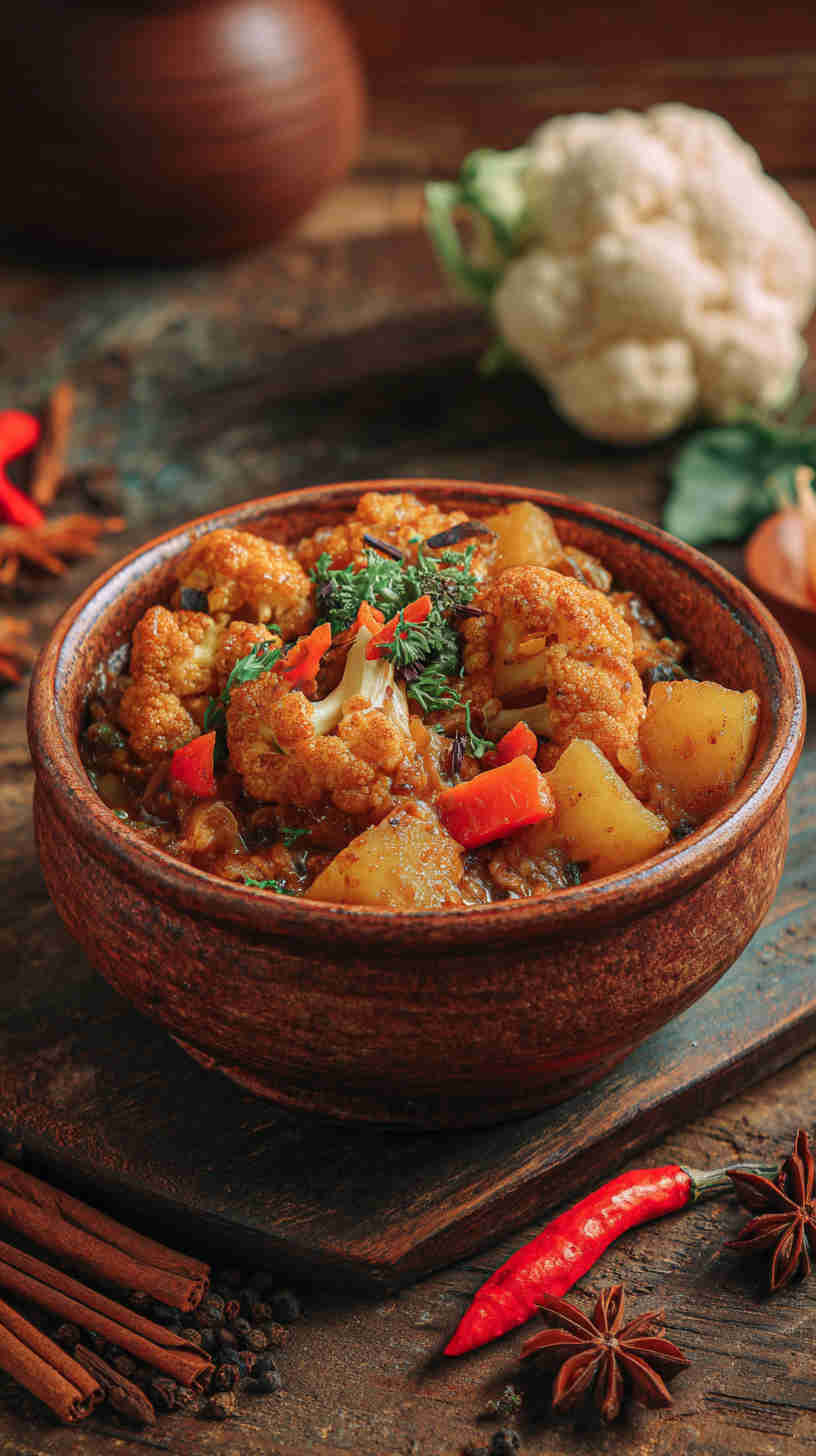 Crockpot Cauliflower Potato Curry Stew