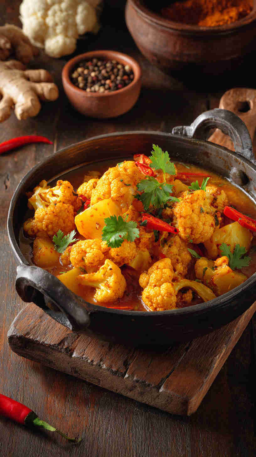Crockpot Cauliflower Potato Curry Stew