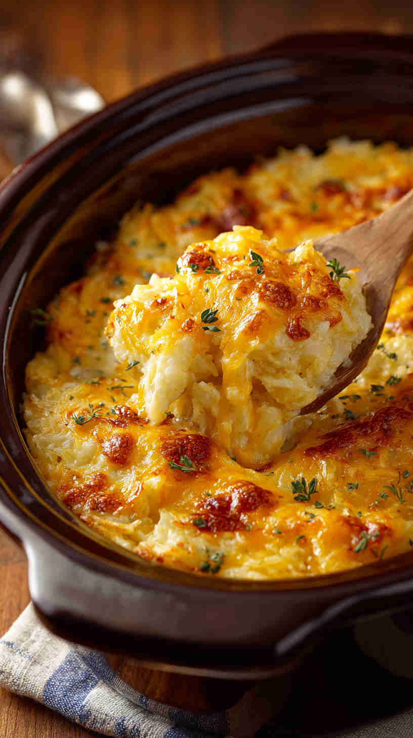 Crockpot Cheesy Hashbrown Casserole
