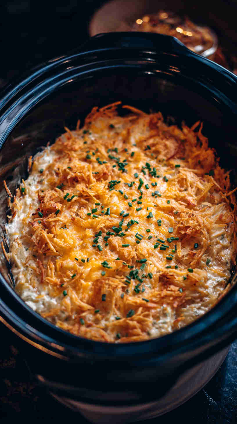 Crockpot Cheesy Hashbrown Casserole