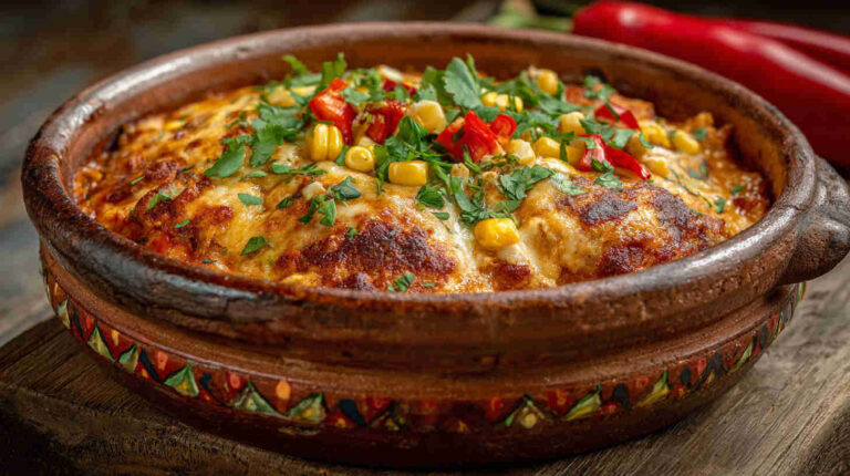 Crockpot Chicken Enchilada Casserole