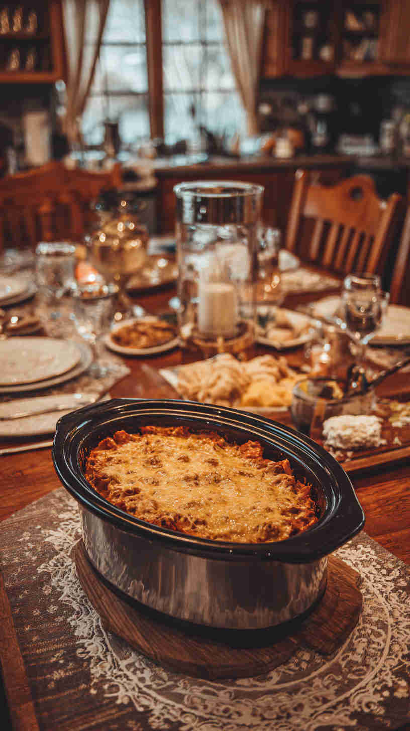 Crockpot Chicken Enchilada Casserole