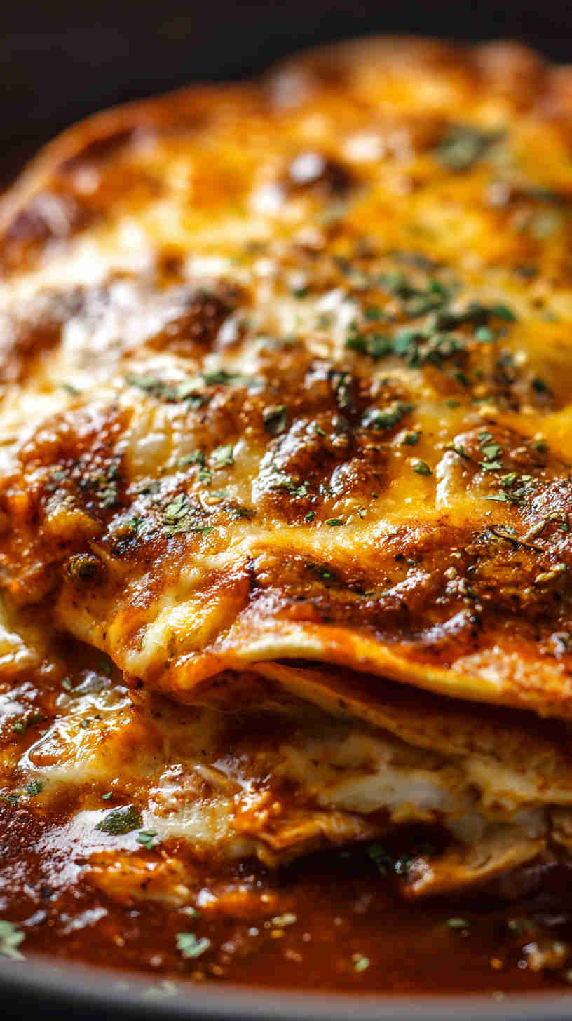 Crockpot Chicken Enchilada Casserole