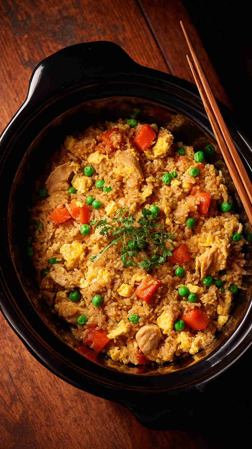 Crockpot Chicken Fried Rice