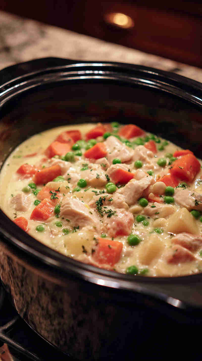 Crockpot Chicken Pot Pie Filling