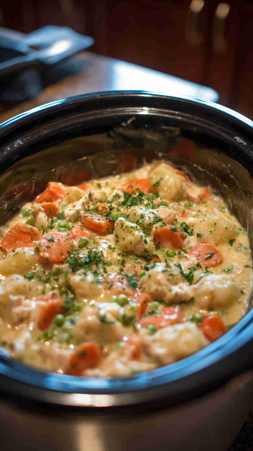 Crockpot Chicken Pot Pie Filling