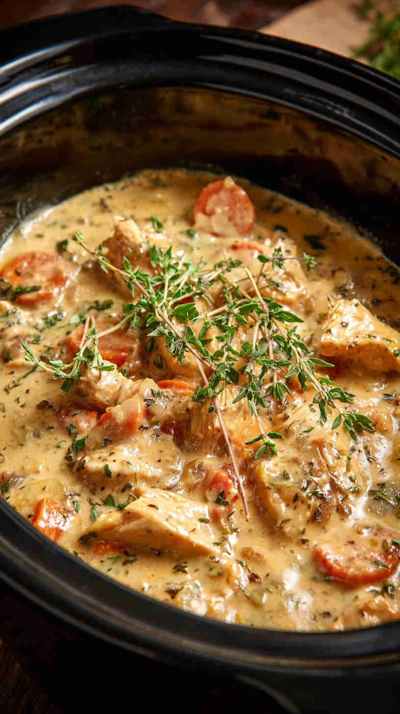 Crockpot Chicken Pot Pie Filling