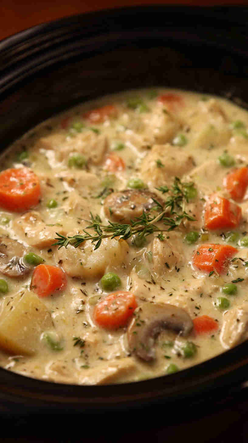 Crockpot Chicken Pot Pie Filling