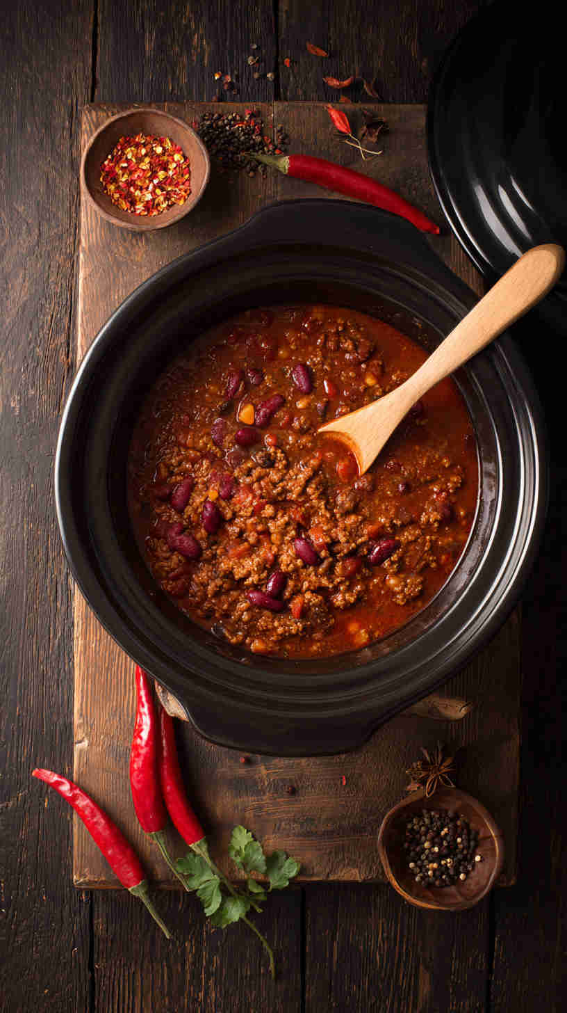 Crockpot Classic Beef and Bean Chili