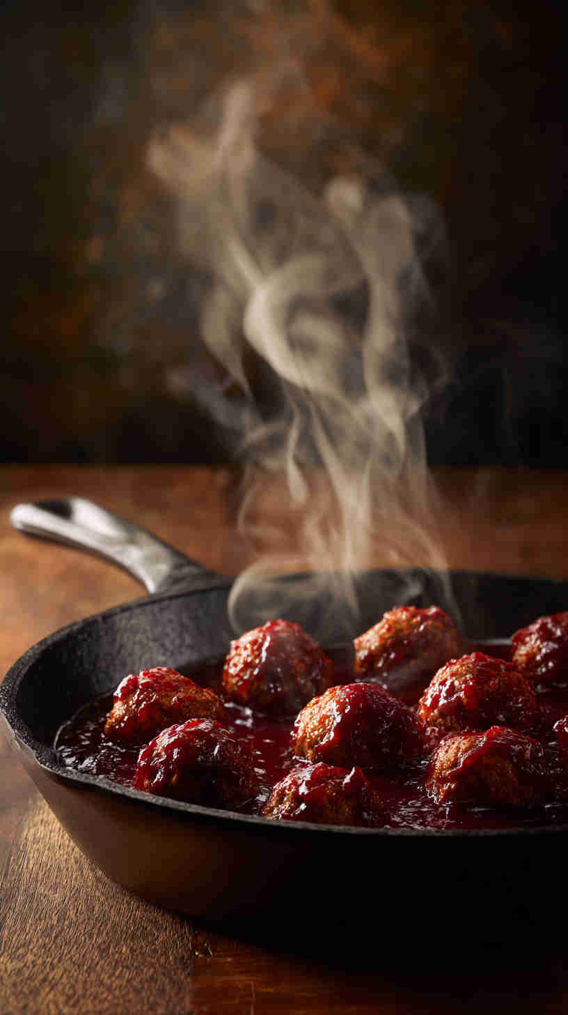 Crockpot Cranberry BBQ Meatballs