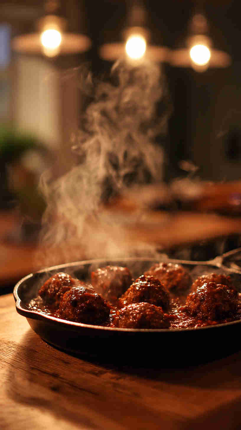 Crockpot Cranberry BBQ Meatballs