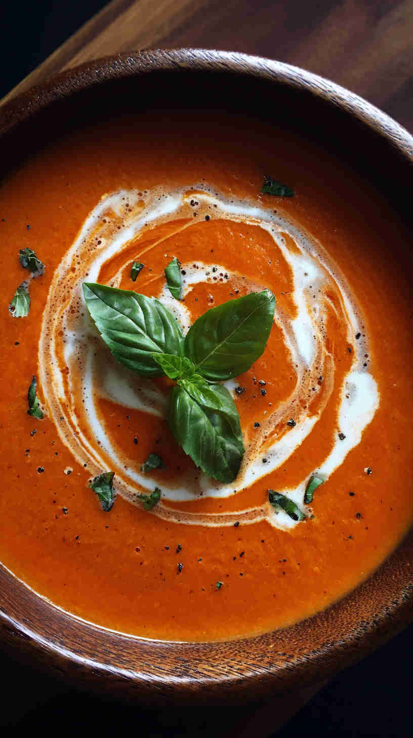Crockpot Creamy Tomato Basil Soup