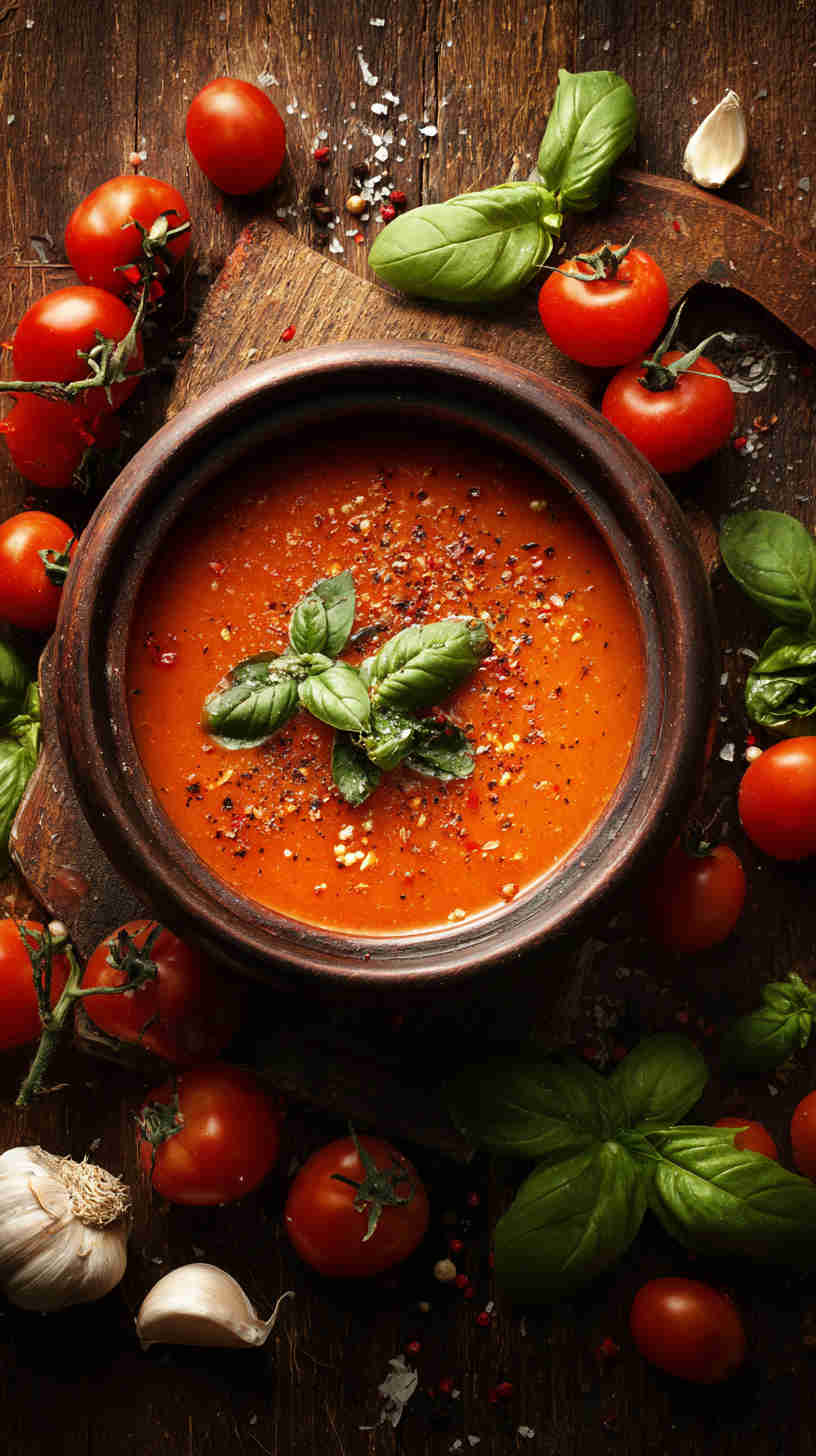 Crockpot Creamy Tomato Basil Soup