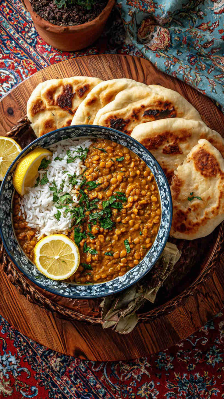 Crockpot Curried Lentils with Rice