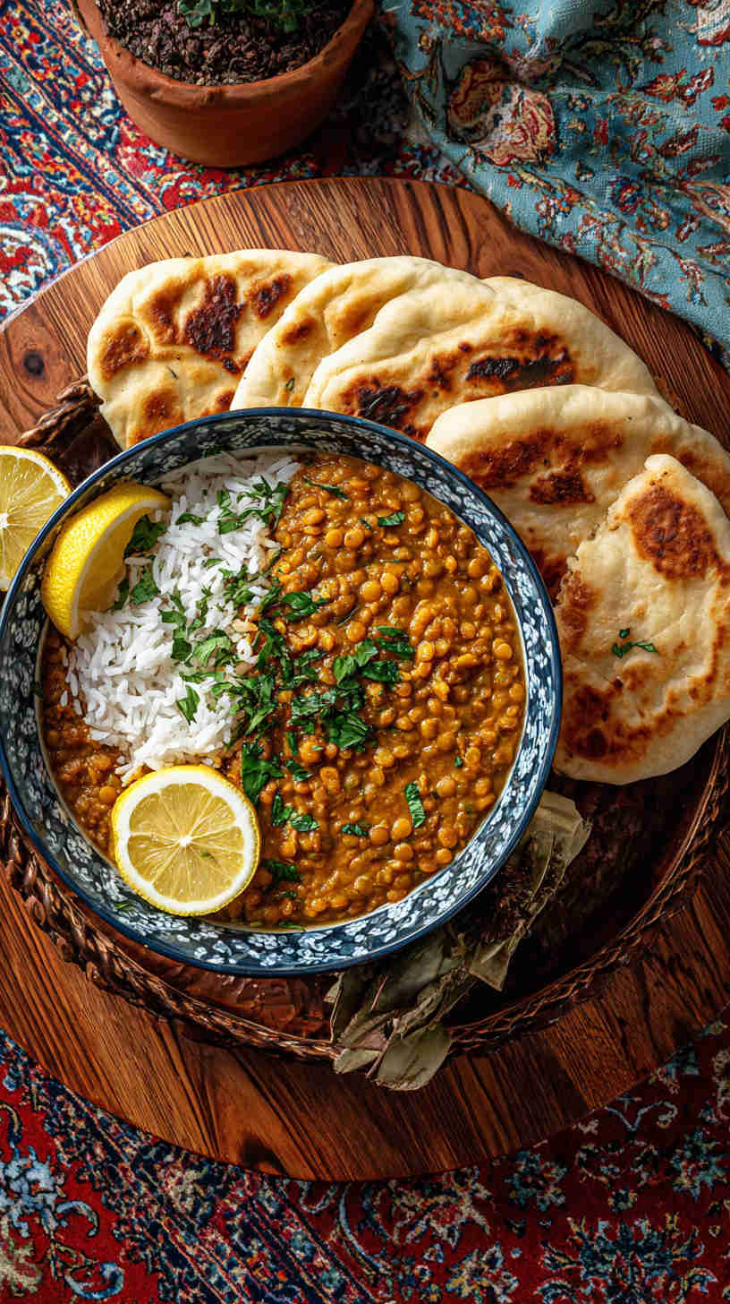 Crockpot Curried Lentils with Rice