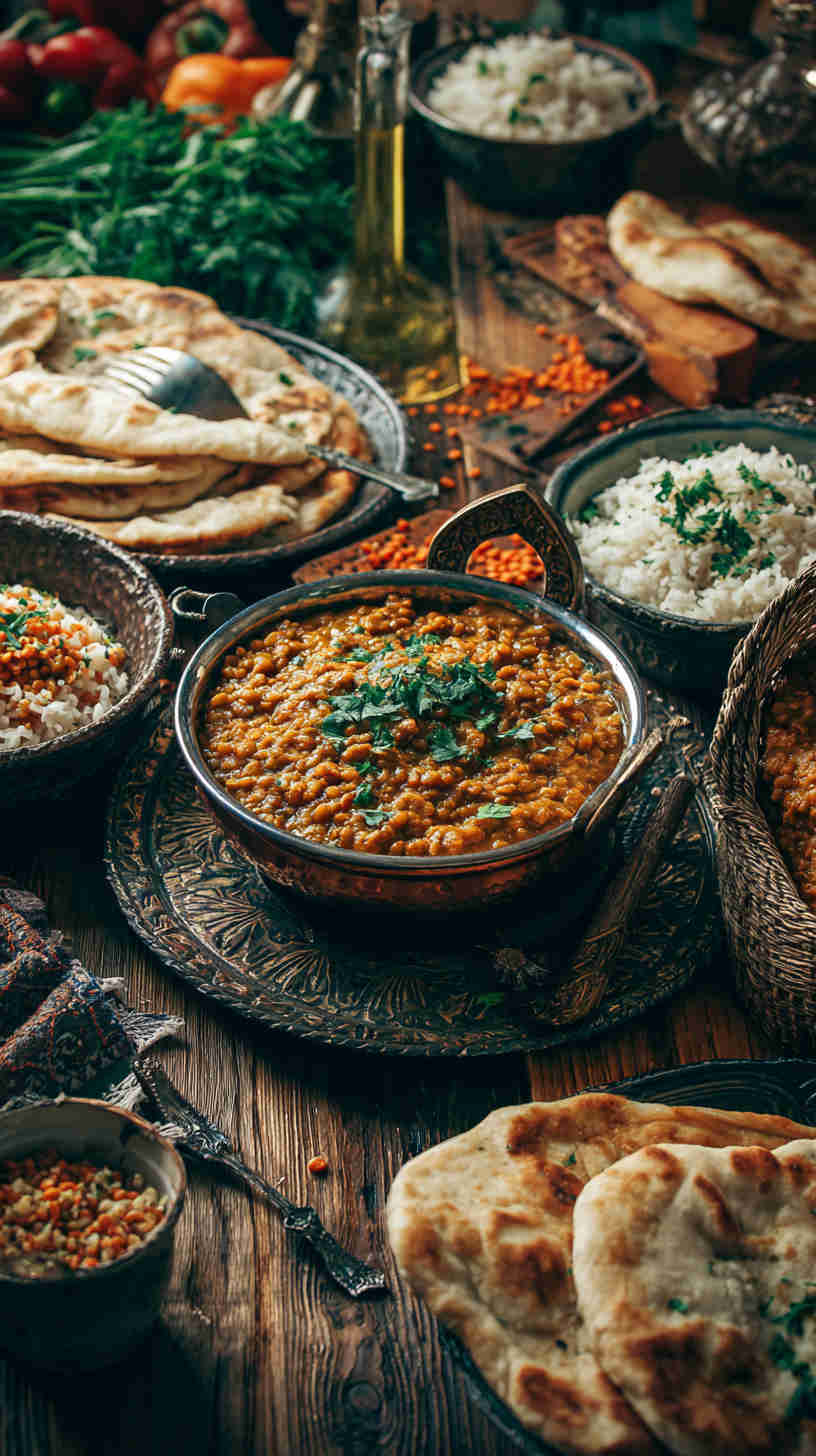 Crockpot Curried Lentils with Rice