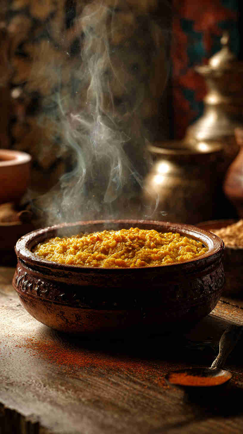 Crockpot Curried Lentils with Rice