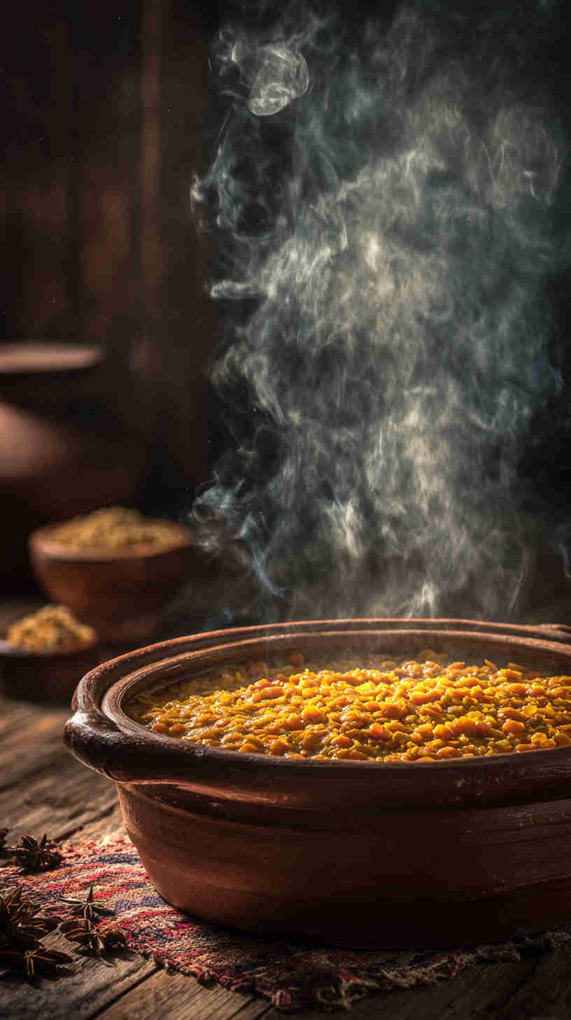 Crockpot Curried Lentils with Rice