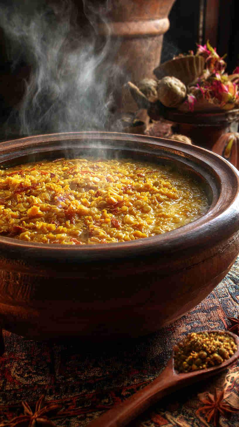 Crockpot Curried Lentils with Rice