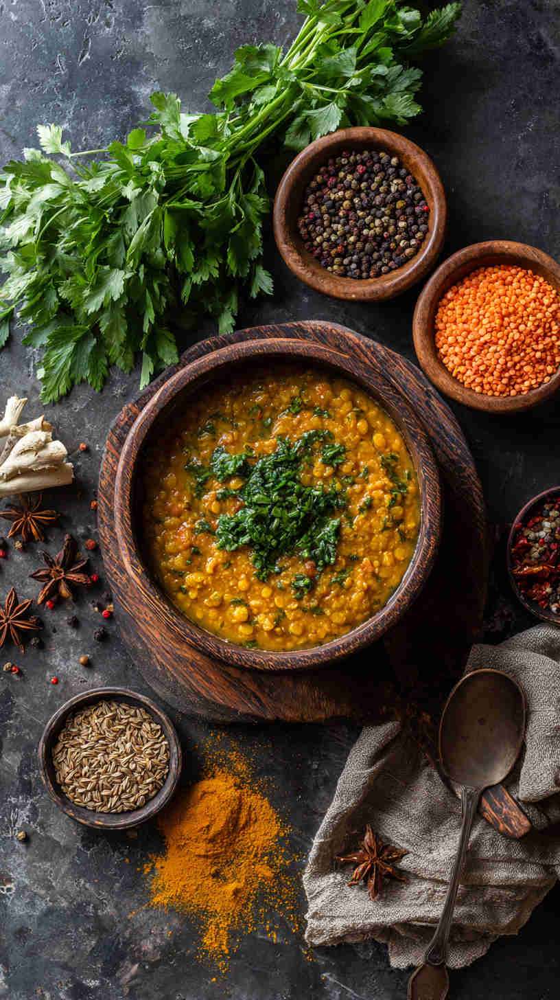 Crockpot Curried Lentils with Rice