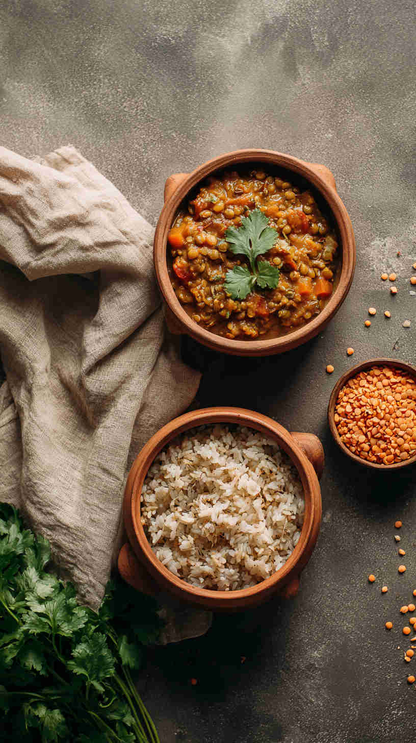 Crockpot Curried Lentils with Rice