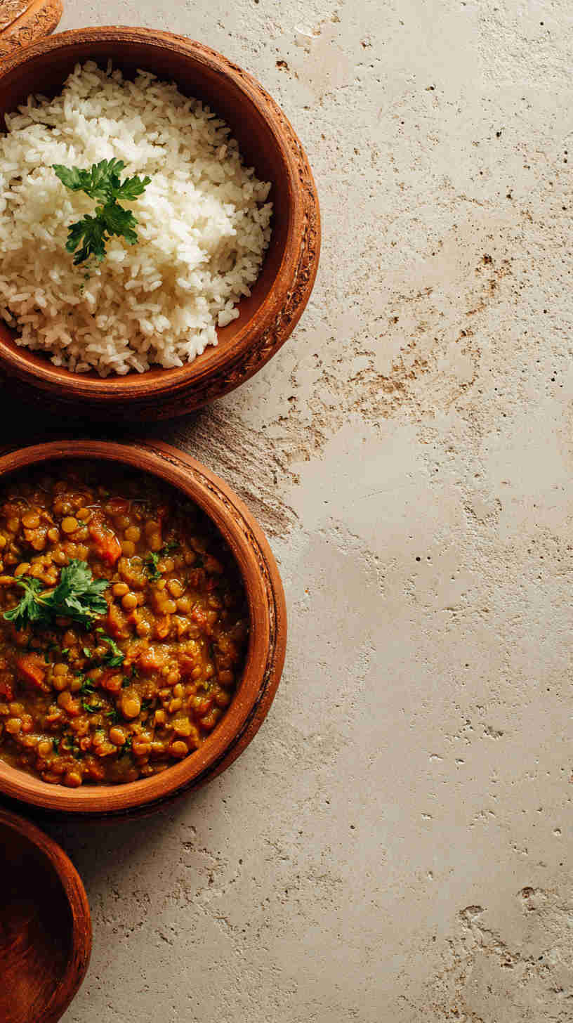Crockpot Curried Lentils with Rice