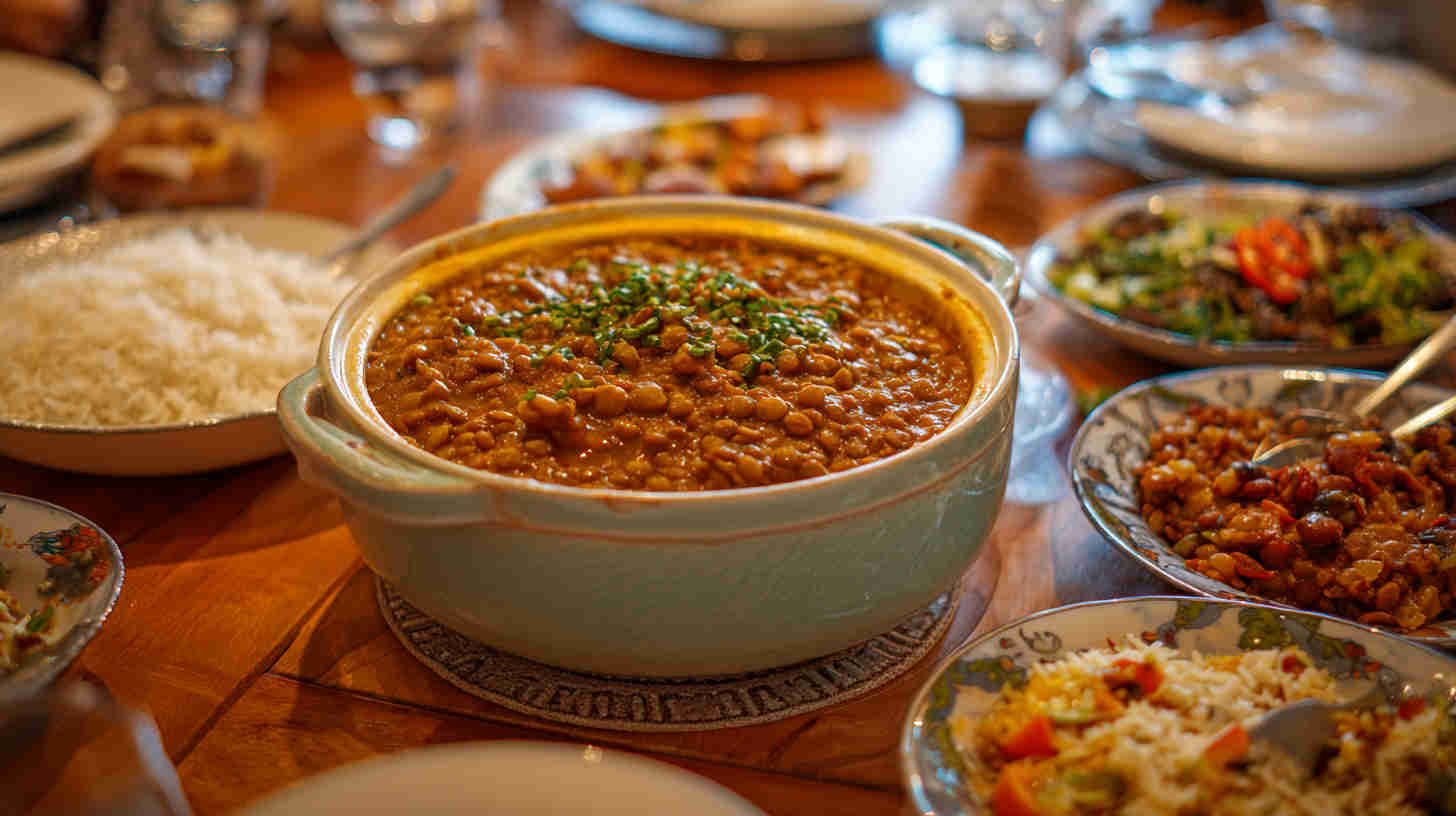 Crockpot Curried Lentils with Rice