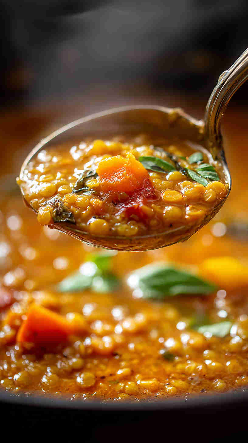 Crockpot Curried Lentils with Rice