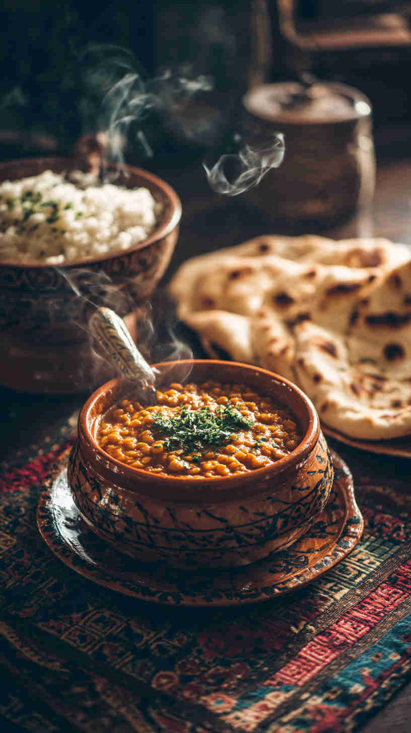 Crockpot Curried Lentils with Rice