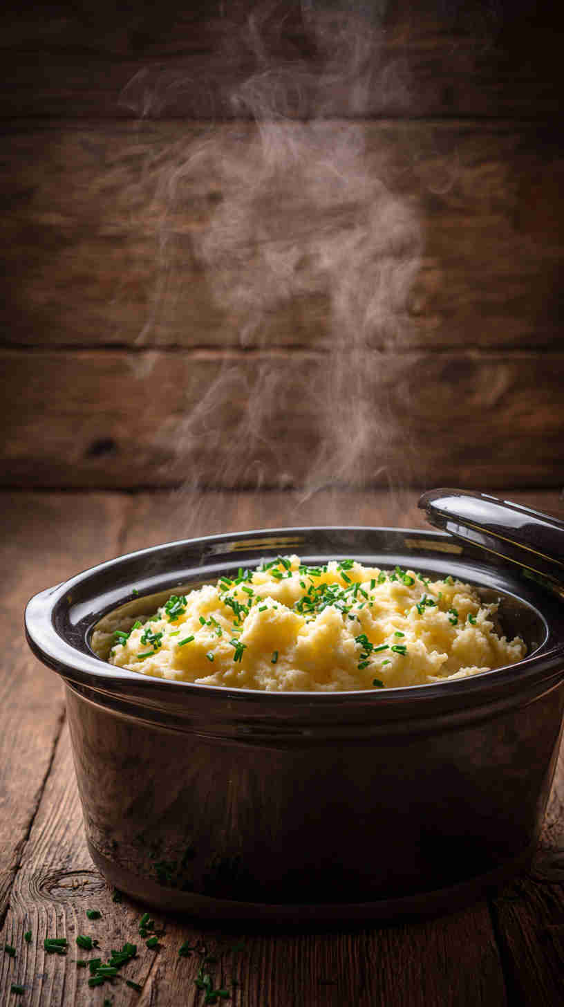Crockpot Garlic Mashed Potatoes