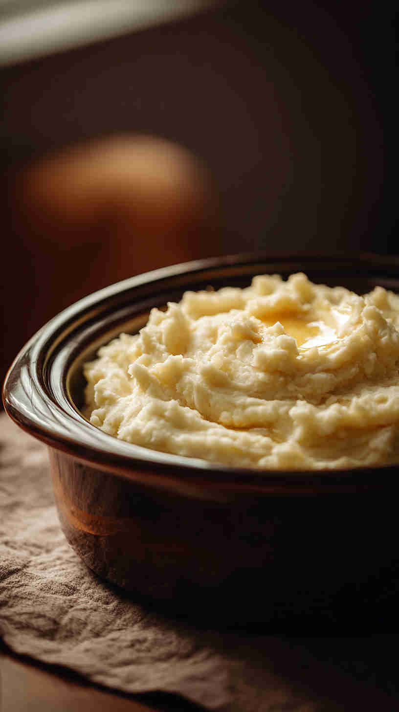 Crockpot Garlic Mashed Potatoes