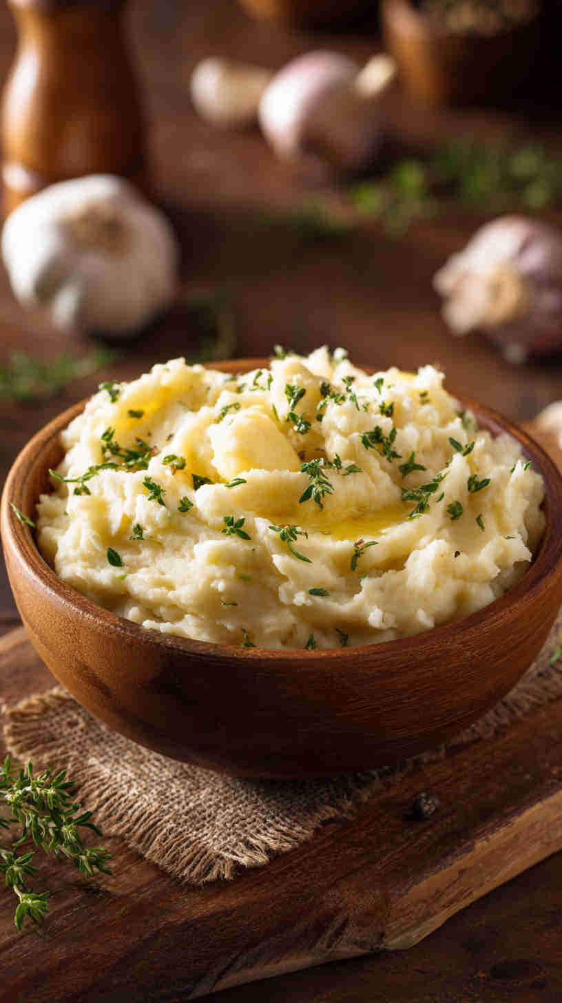 Crockpot Garlic Mashed Potatoes