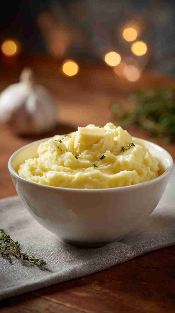 Crockpot Garlic Mashed Potatoes