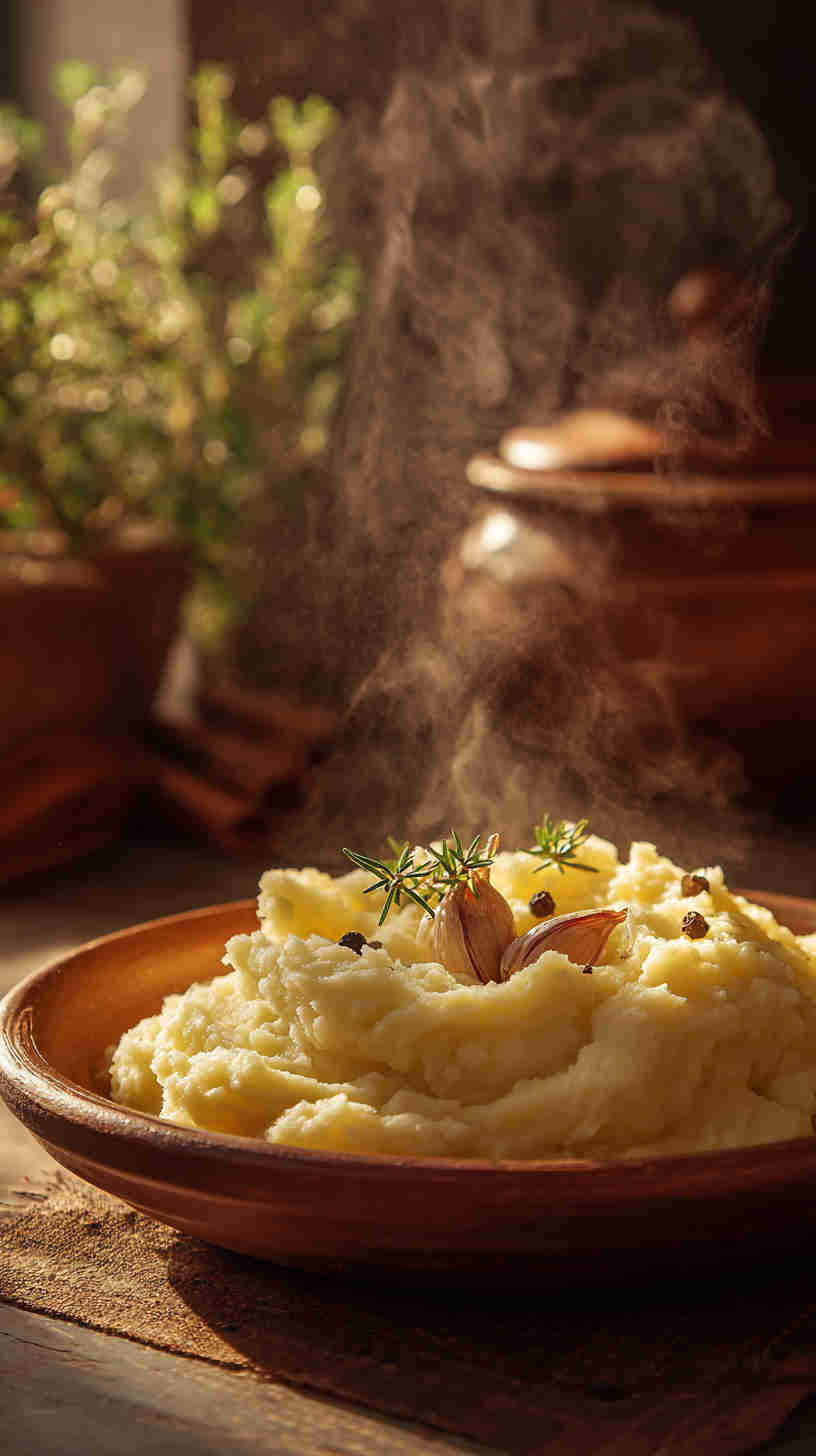 Crockpot Garlic Mashed Potatoes