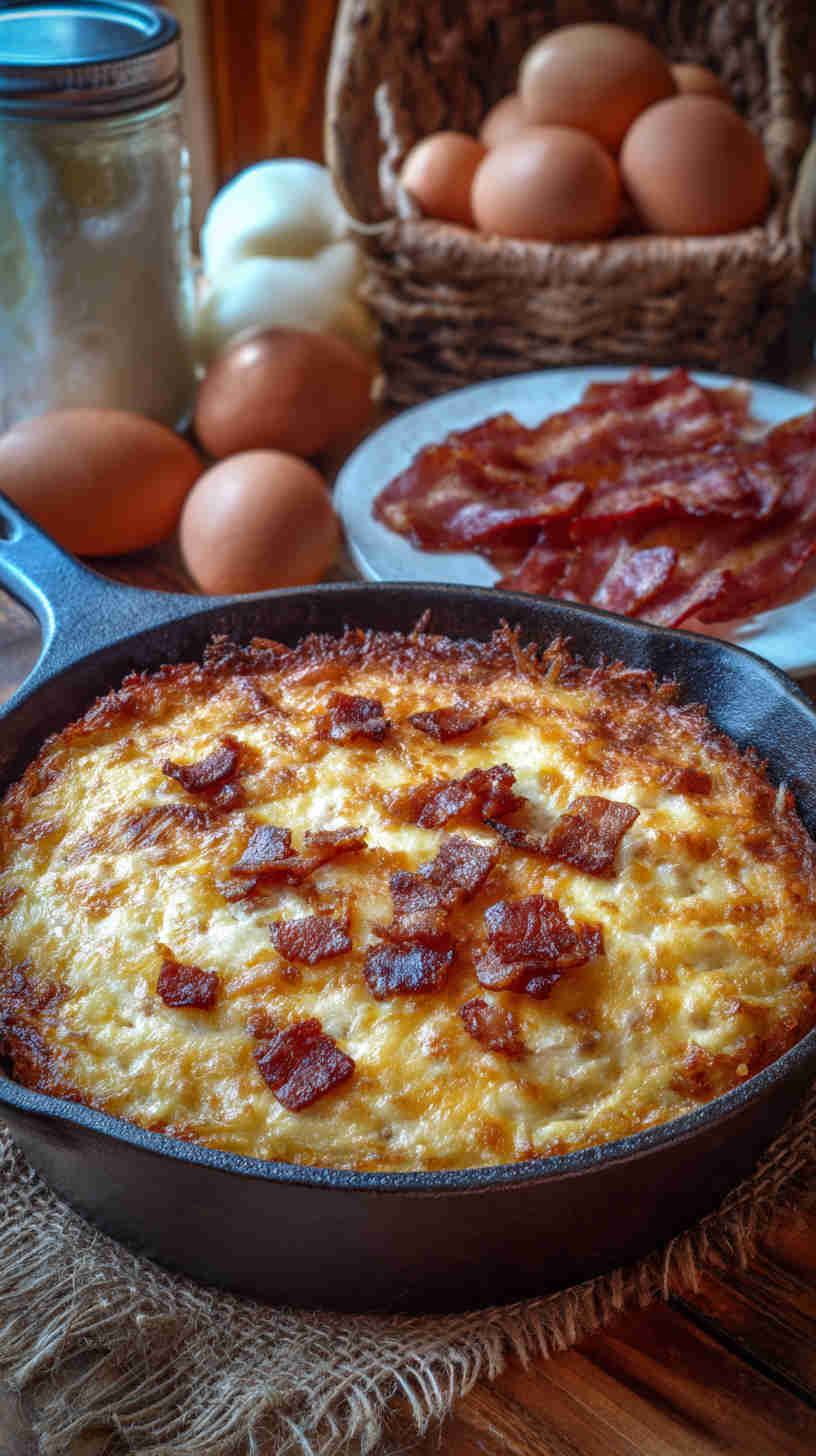 Crockpot Hash Brown and Cheese Breakfast Casserole