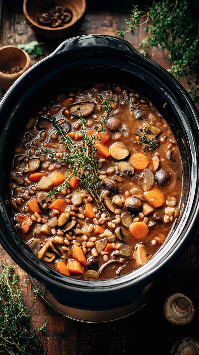 Crockpot Hearty Lentil and Veggie Stew