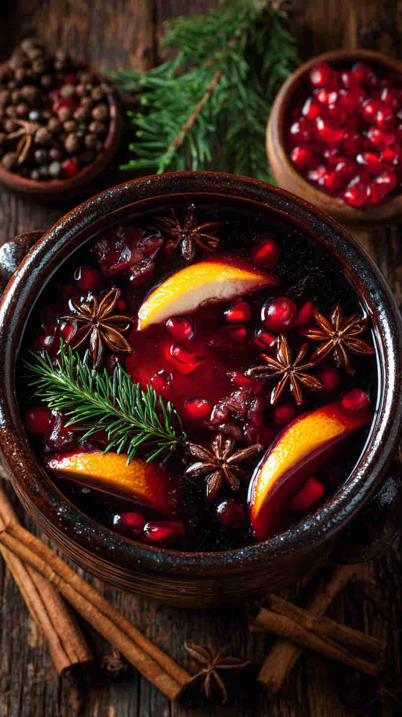 Crockpot Holiday Spiced Mulled Wine
