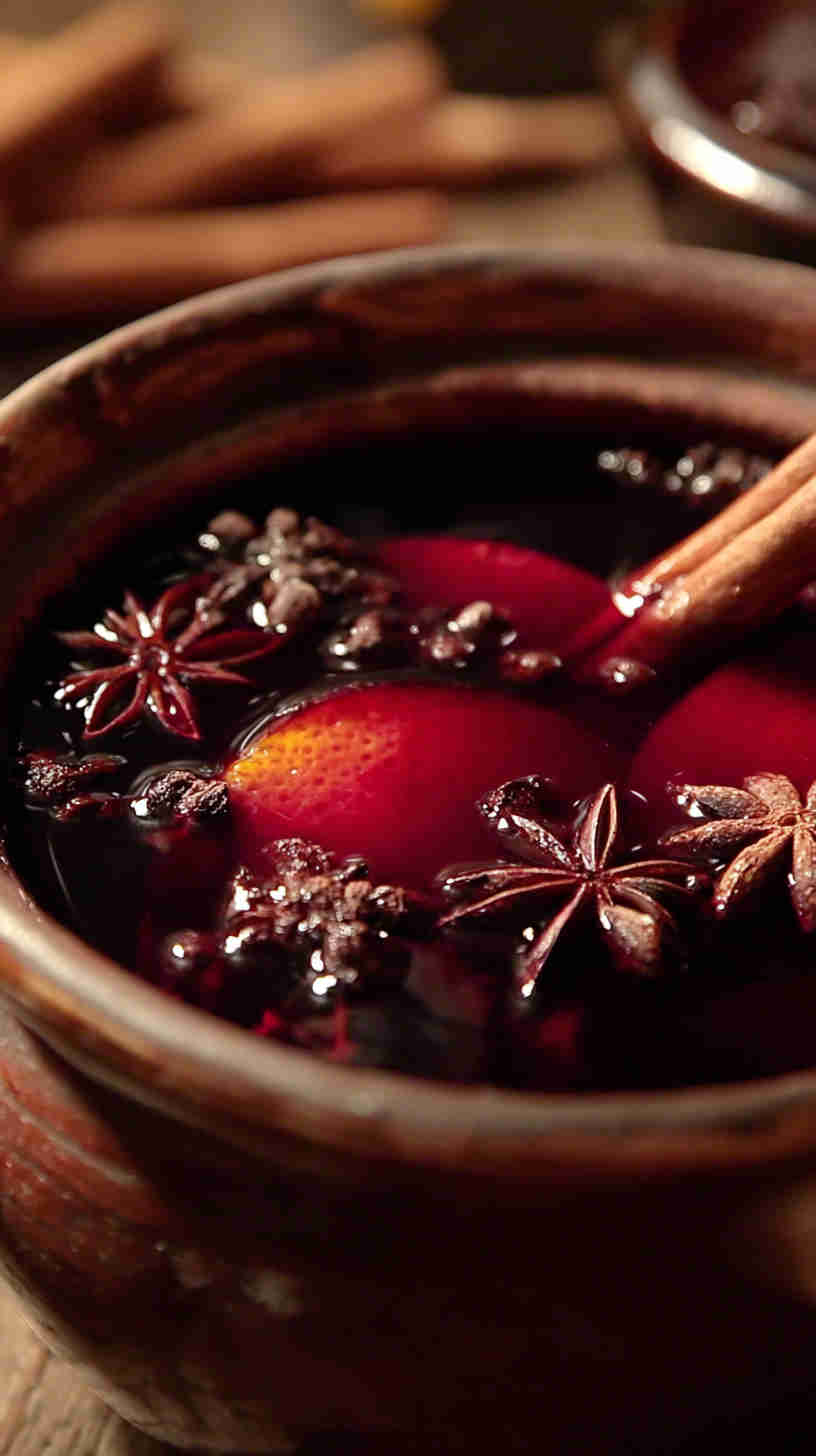 Crockpot Holiday Spiced Mulled Wine