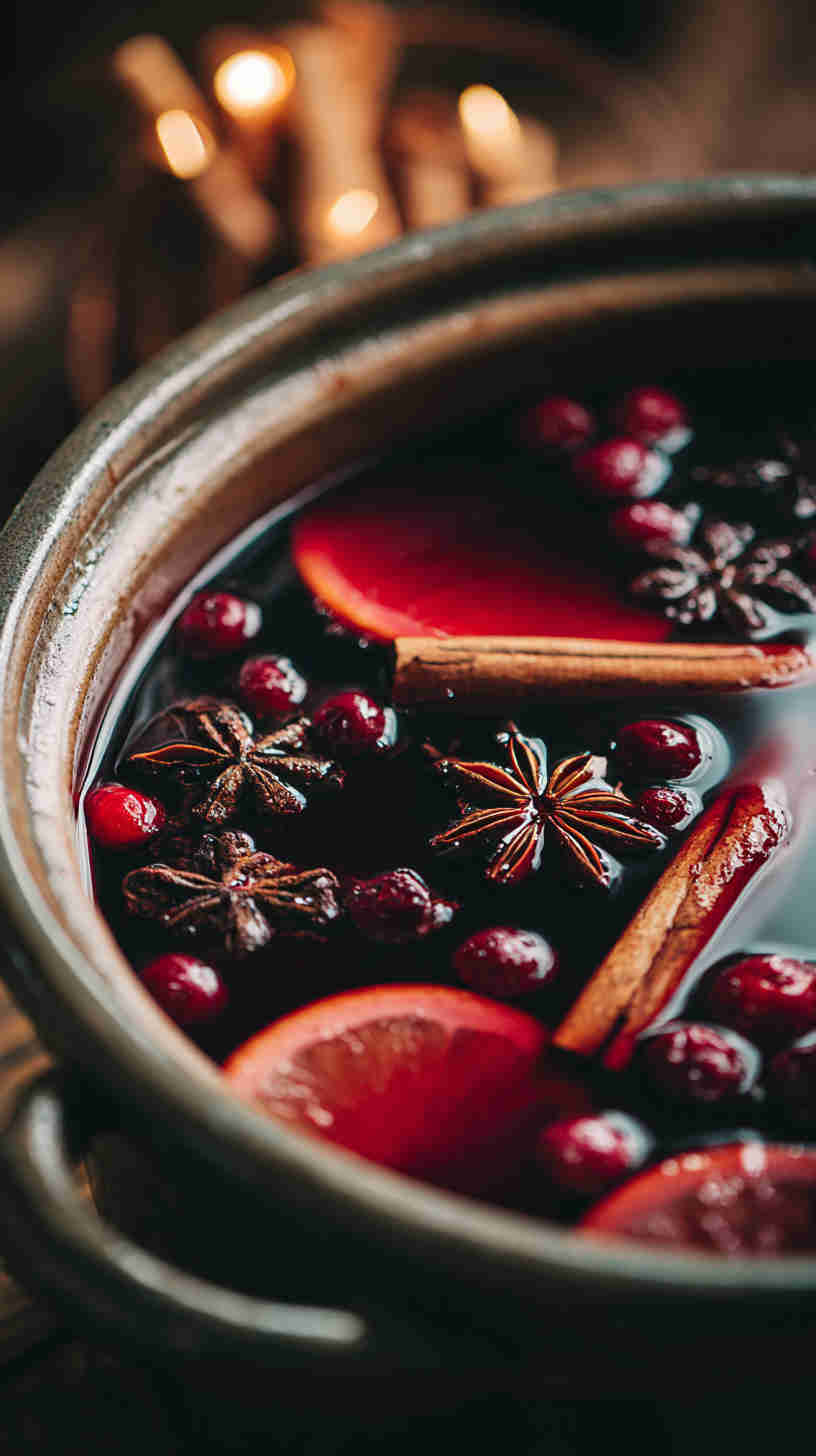 Crockpot Holiday Spiced Mulled Wine